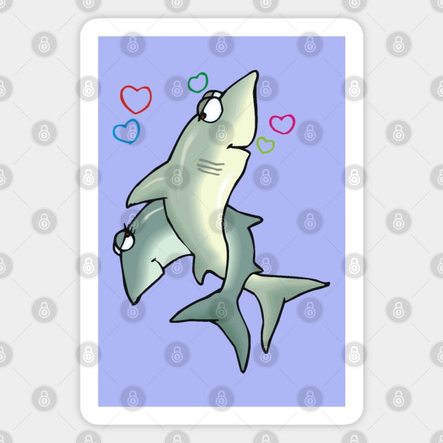 Shark Love Magnet by HolidayBug